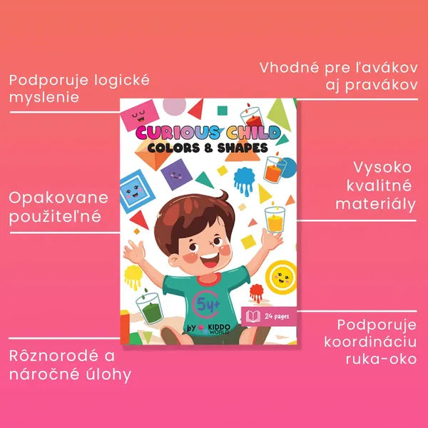 Curious Child: Montessori zošit farieb a tvarov (5+ rokov)