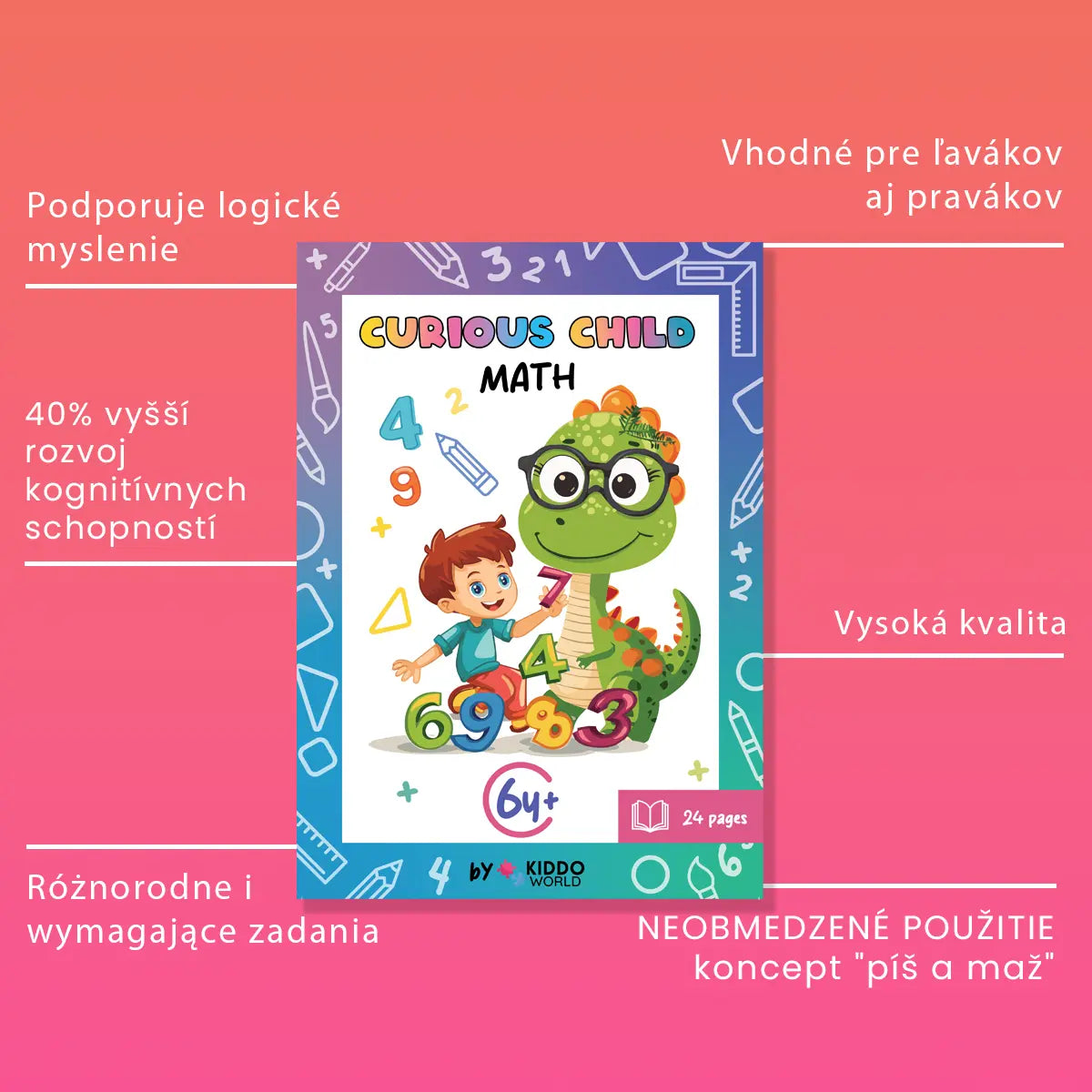 Matematický pracovný zošit Curious Child (6+ rokov)