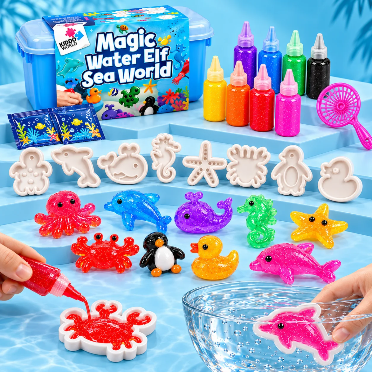 Magic Water Squishies – kreatívna súprava na výrobu 3D figúrok | 3+ rokov
