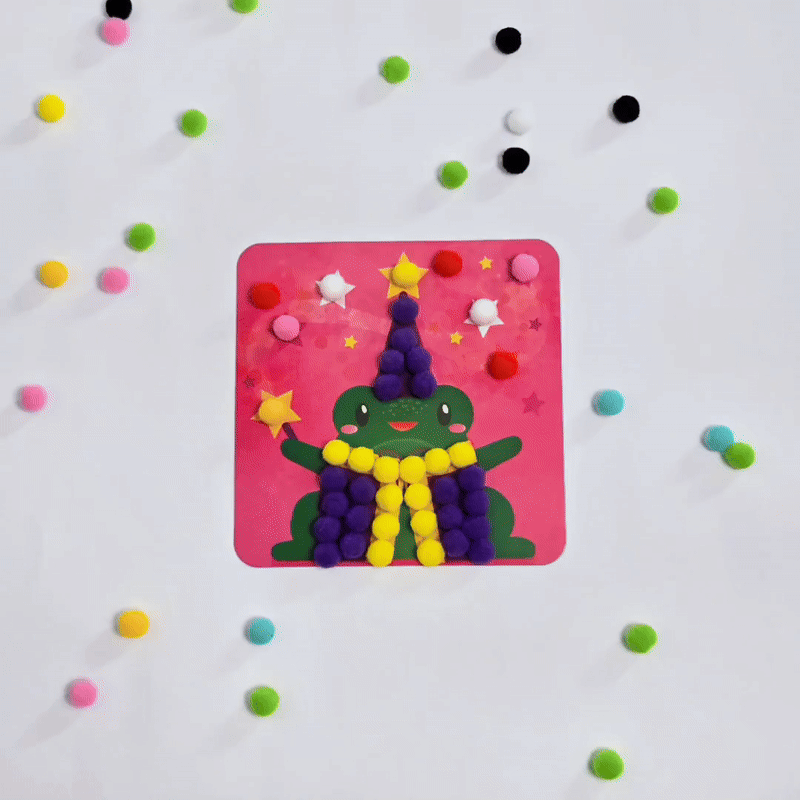 Pom Pom Kit | Senzorická kreatívna hra s brmbolcami | pre deti 5+