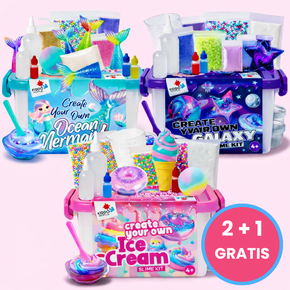Slime sada 3 v 1 – Galaxy Slime, Ice Cream Slime a Mermaid Ocean Slime! (4+ roky)
