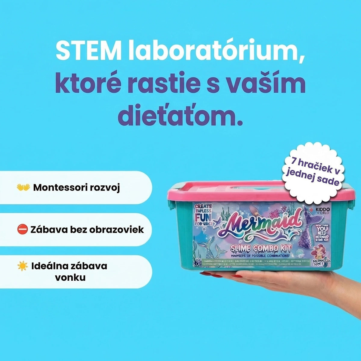 Ocean Mermaid Slime Kit: Veľká sada na výrobu slizu s morskou tematikou