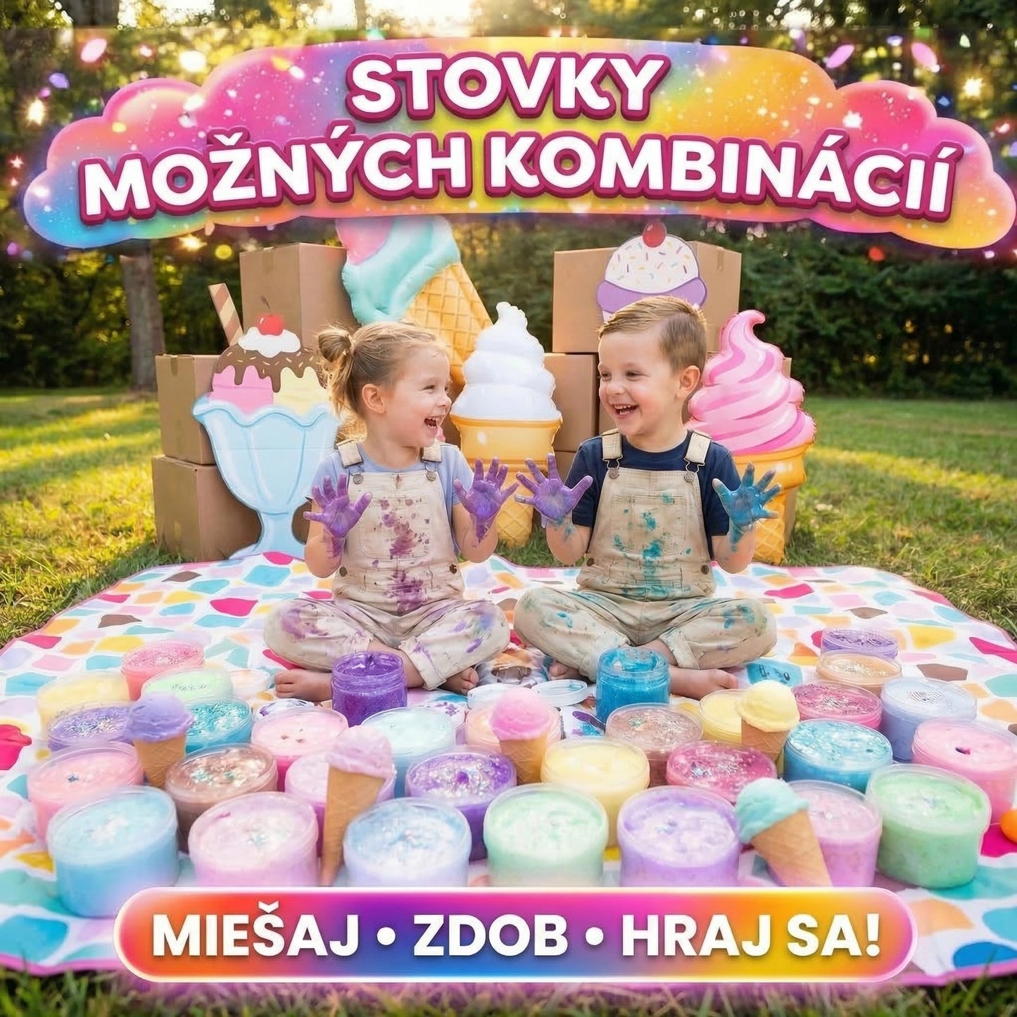 Naber, namiešaj a vytvor: Ultimátna 42-dielna sada na výrobu Ice Cream Slime