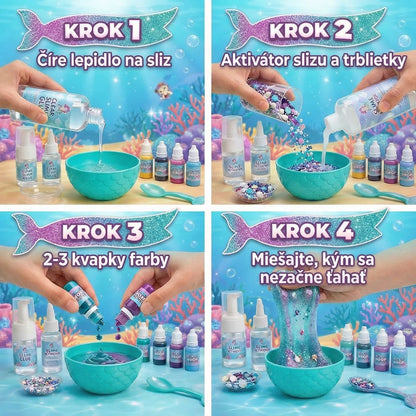 Ocean Mermaid Slime Kit: Veľká sada na výrobu slizu s morskou tematikou