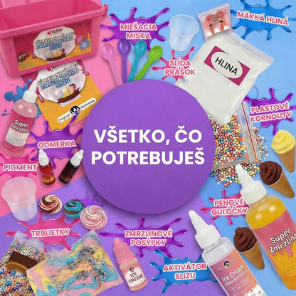 Naber, namiešaj a vytvor: Ultimátna 42-dielna sada na výrobu Ice Cream Slime