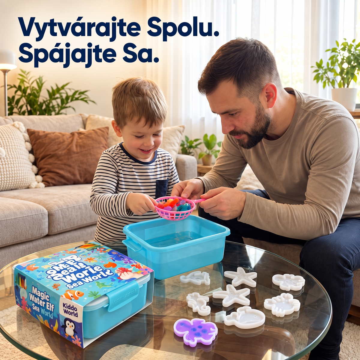 Magic Water Squishies – 3× kreatívna súprava na výrobu 3D figúrok | Morský svet, Farma a Džungľa | 3+ rokov
