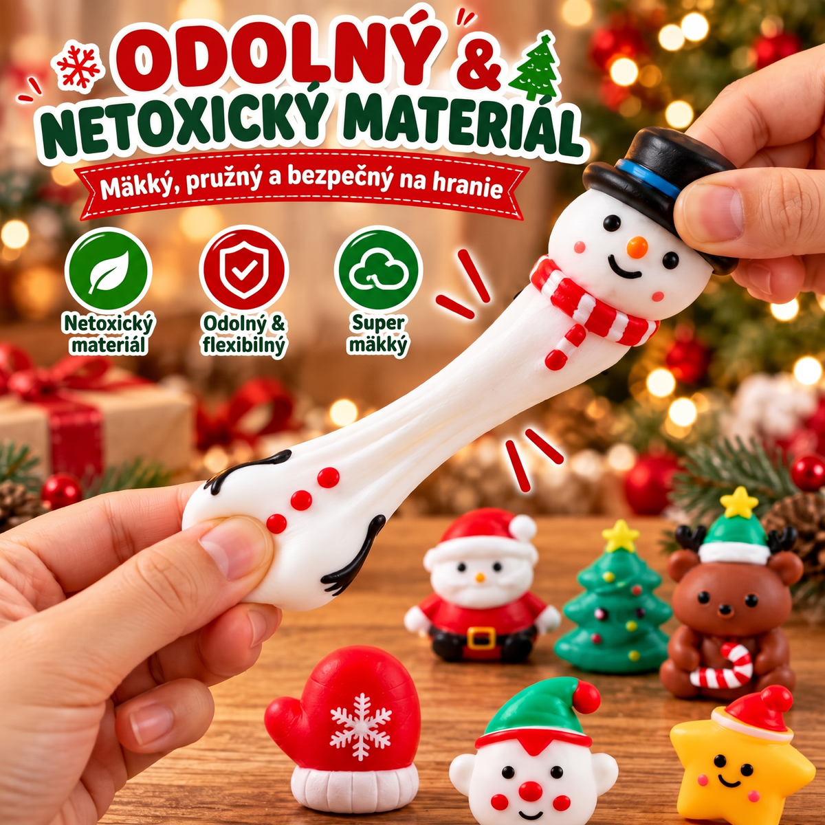 Vianočný Squishy adventný kalendár – 24 tajomných Squishy hračiek (3+ roky)