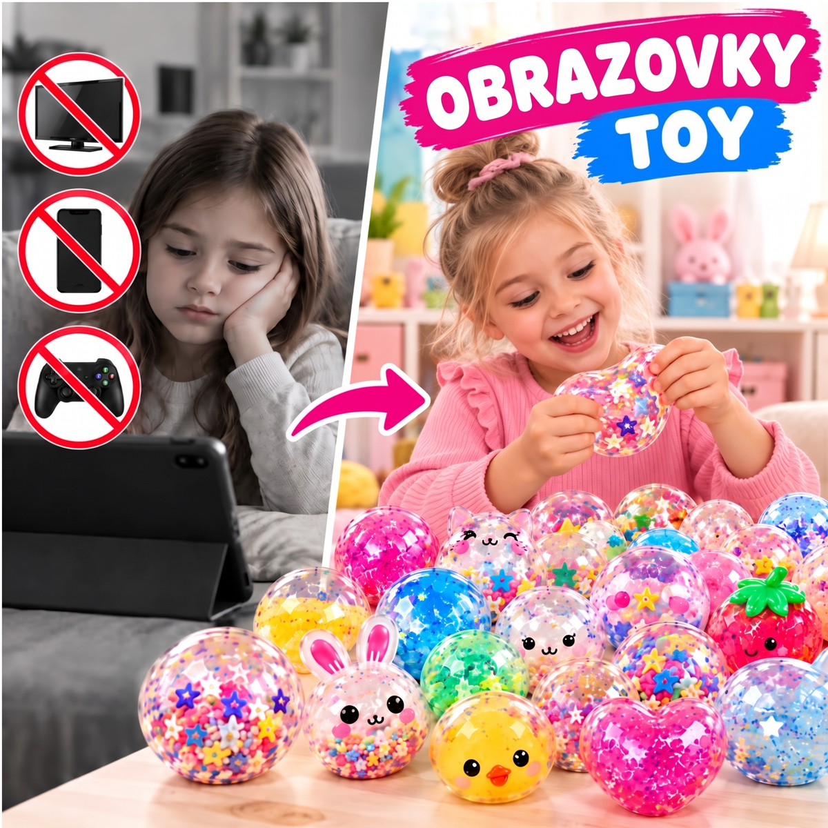 Nano Tape Bubble Squishies – Kreatívna 41-dielna súprava (4+ rokov)