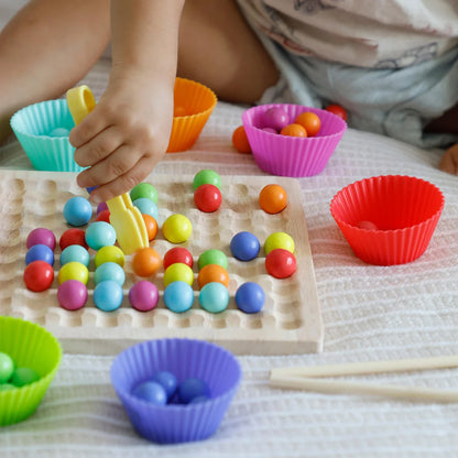 Montessori - Stolová hra s korálkami