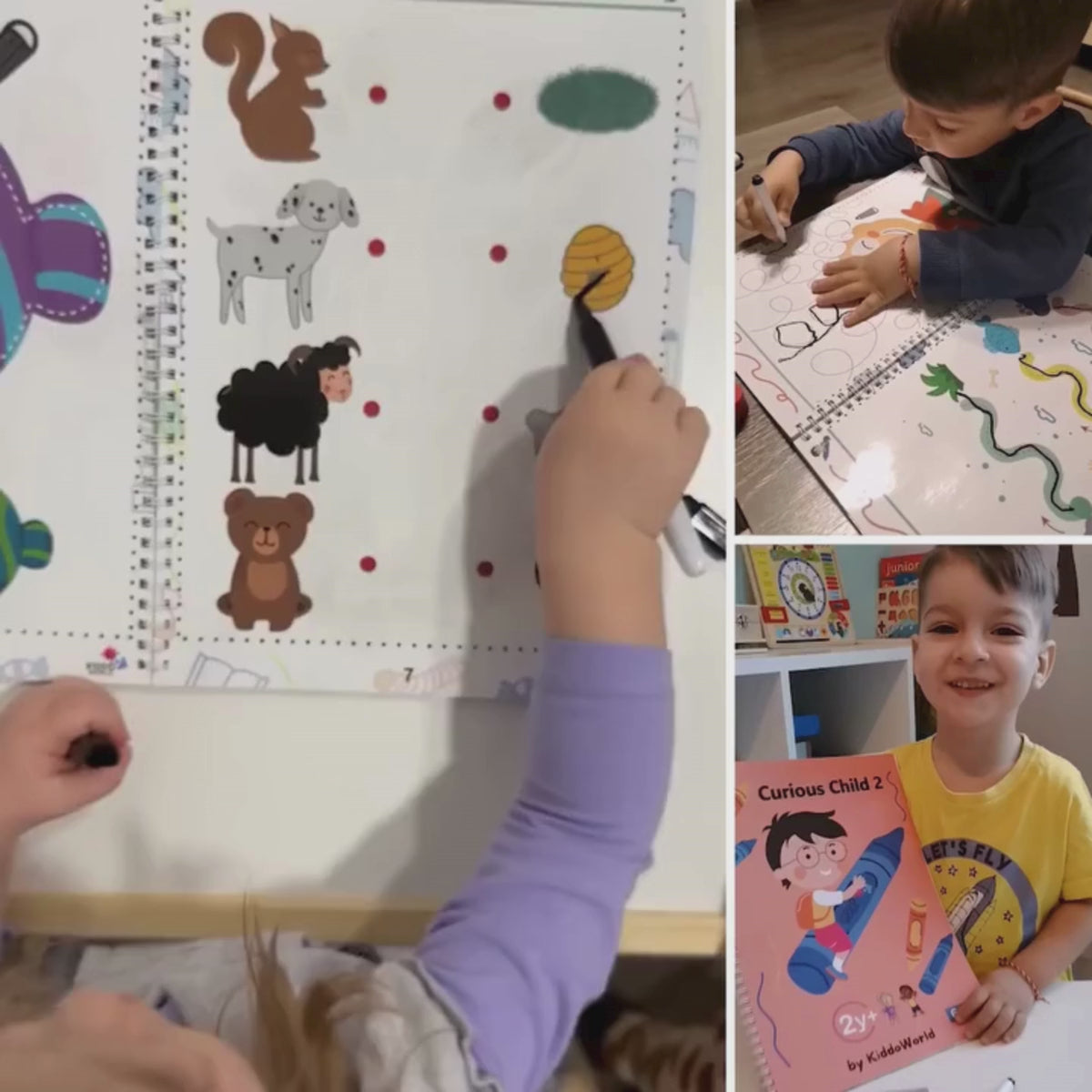 Curious Child 2 | Zošit piš-zmaž na nácvik písania (64 strán, 2+ roky)