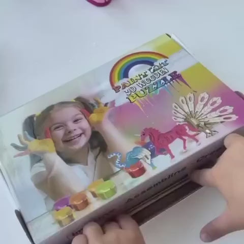 Montessori 3D maľovacie puzzle