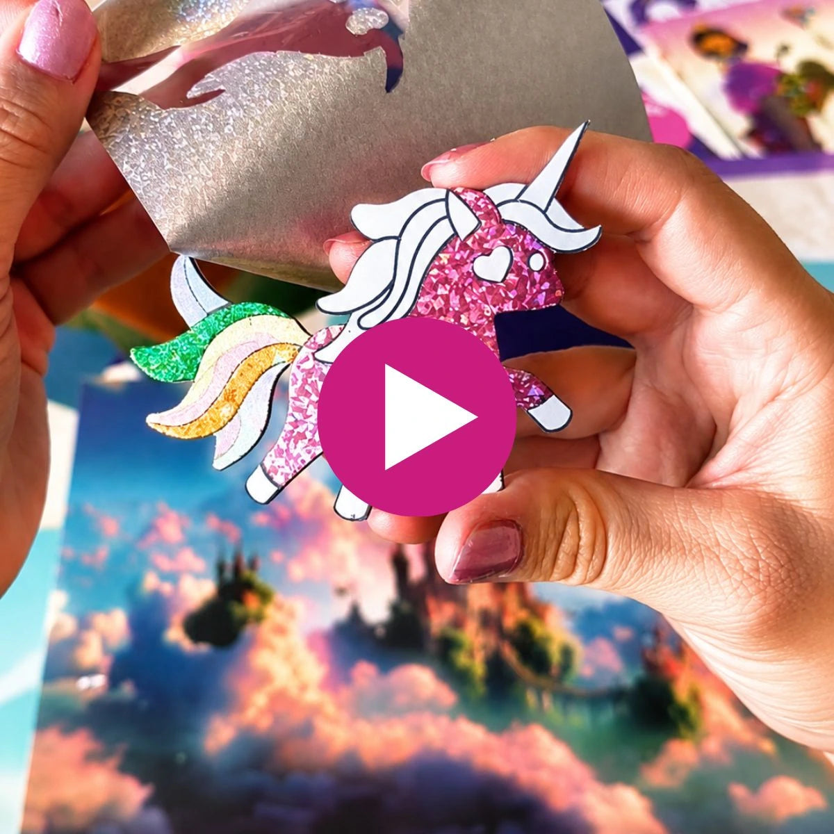 Foil Fun: Jednorožce a princezné – trblietavé rozprávkové obrázky bez neporiadku! (4+ roky)